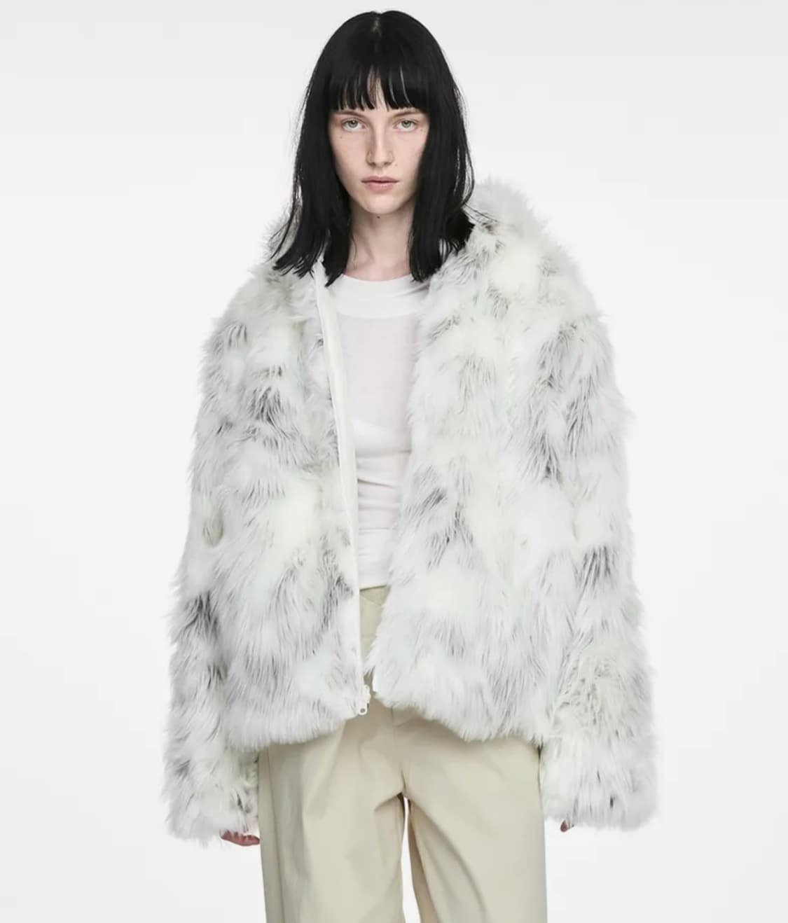 나체 리버시블 후디 폭스 퍼자켓 크림 HOODIE FUR JACKET 상품이미지1