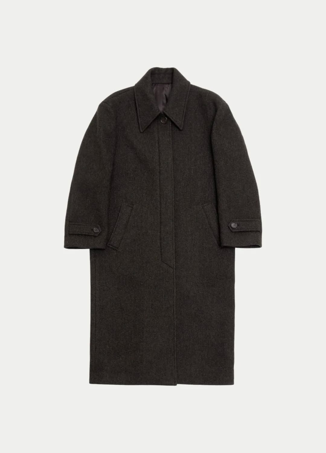 아모멘토 와이드 카라 코트 브라운 상품이미지1