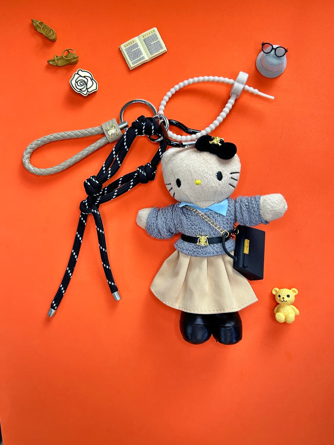 (4)롱다리키티 커스텀키링-데일리 프레피스쿨룩 상품이미지1