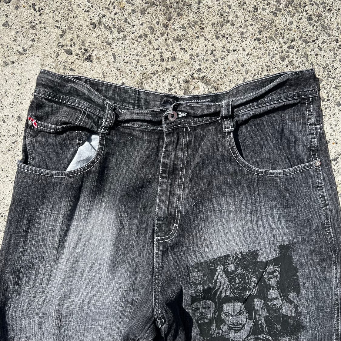 사우스폴리 올드스쿨 힙합 데님 팬츠 상품이미지3