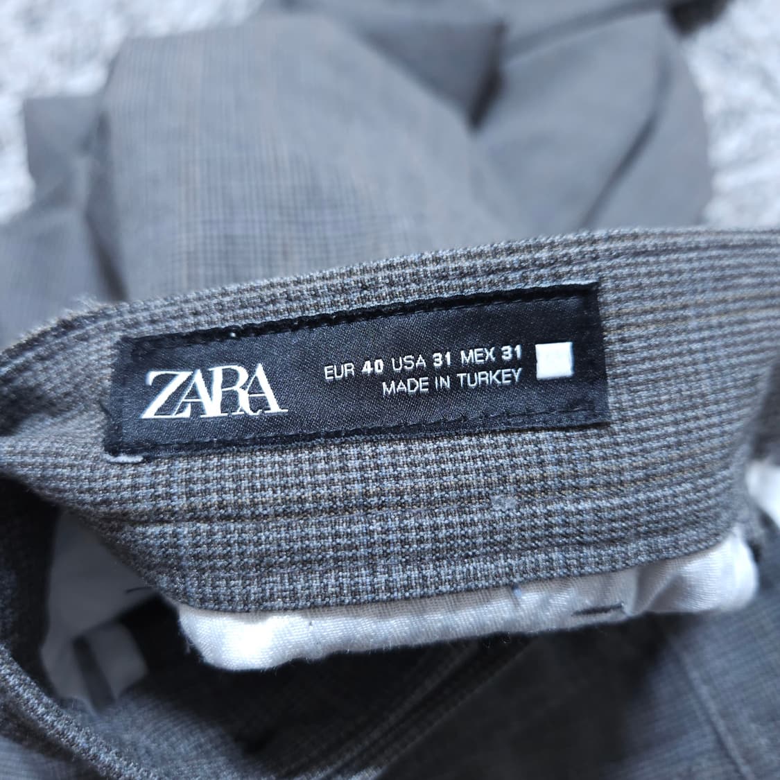  자라zara) 31 남자 춘추 체크슬랙스 정장바지 / 왕눈이샵 상품이미지8