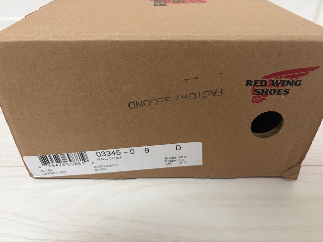 레드윙 3345 불랙스미스 us 9 D 블랙 (팩토리2nd) 상품이미지7