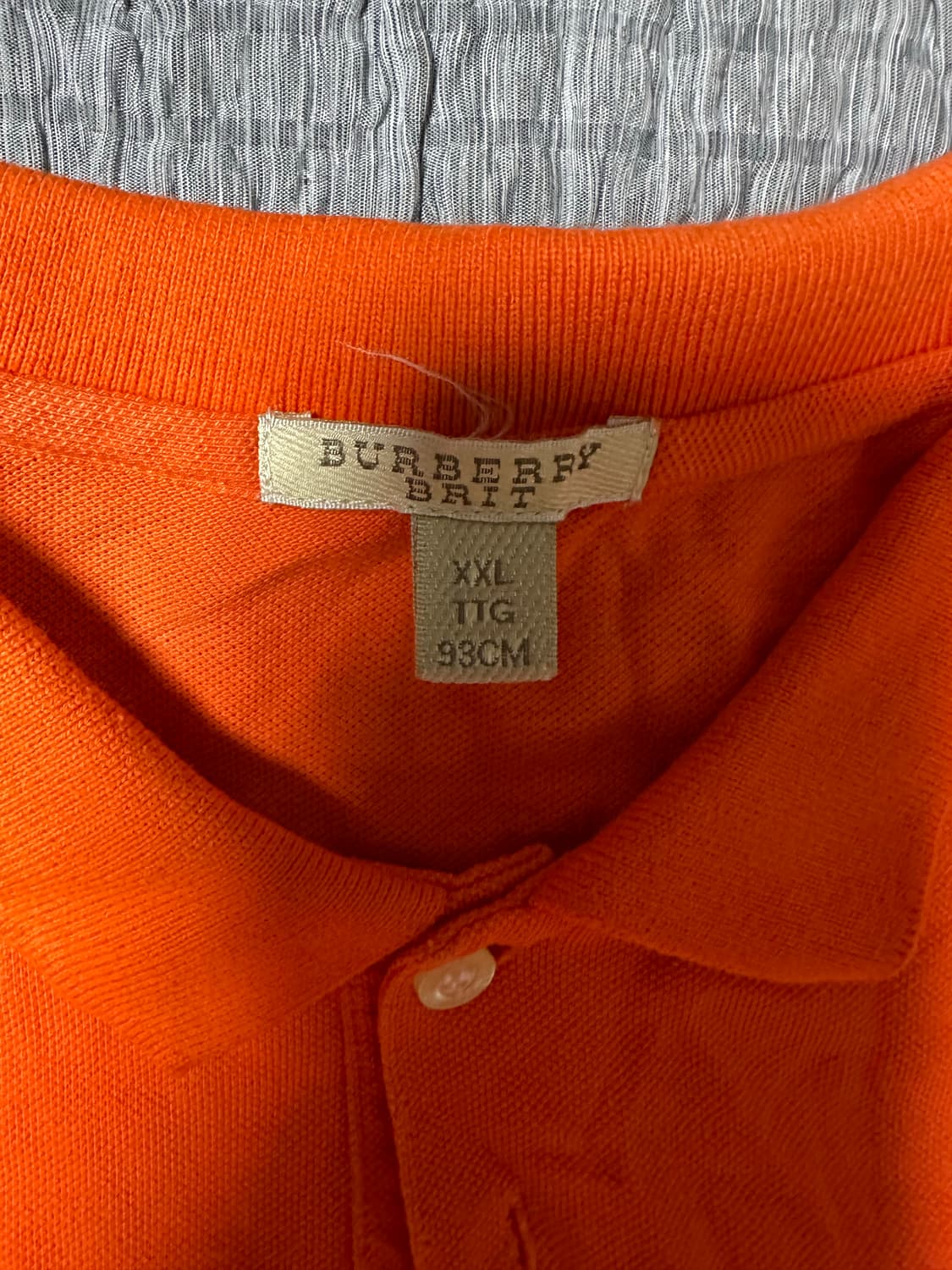 버버리 브릿 오렌지색 반팔 폴로티 상품이미지3