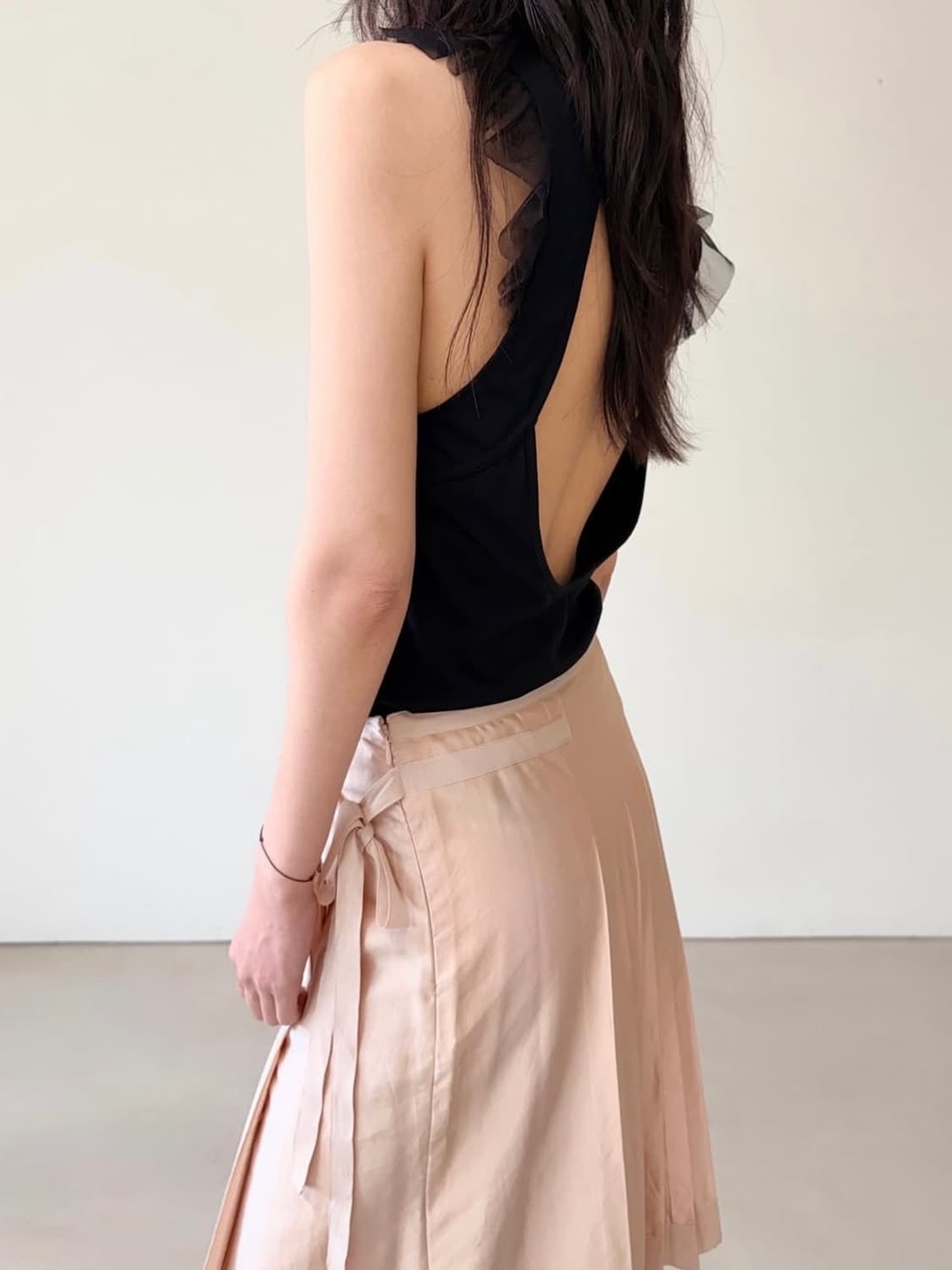 Essentiel Antwerp skirt 비즈 자수 플리츠 스커트 상품이미지4