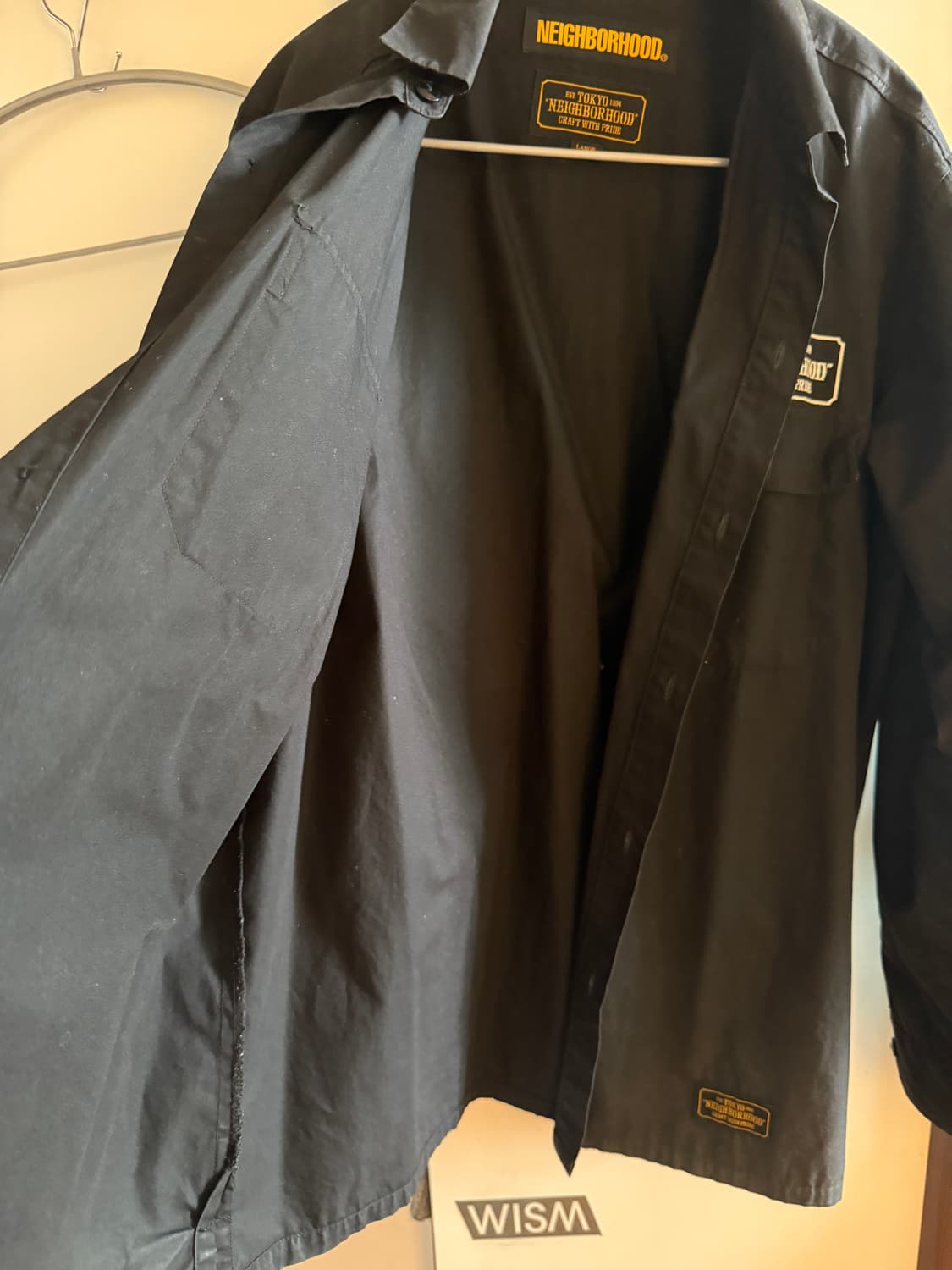 네이버후드 워크셔츠 블랙 L 105000원 상품이미지8