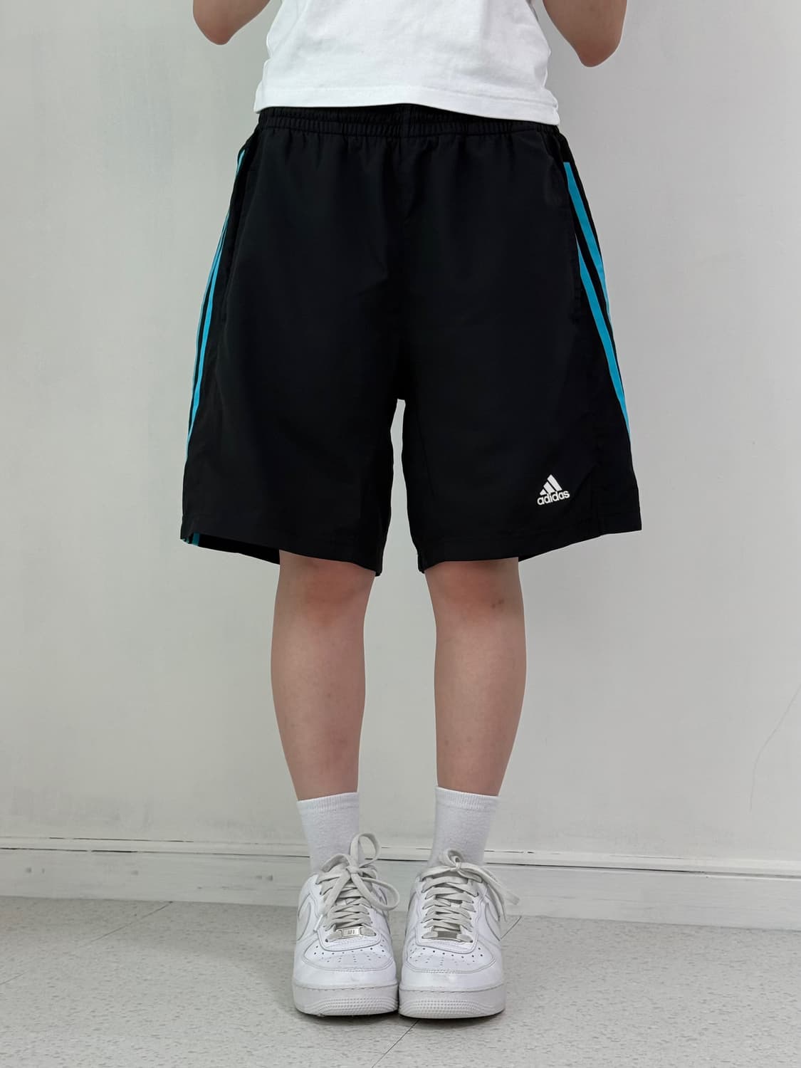 아디다스 네이비 블루 삼선 반바지 상품이미지1