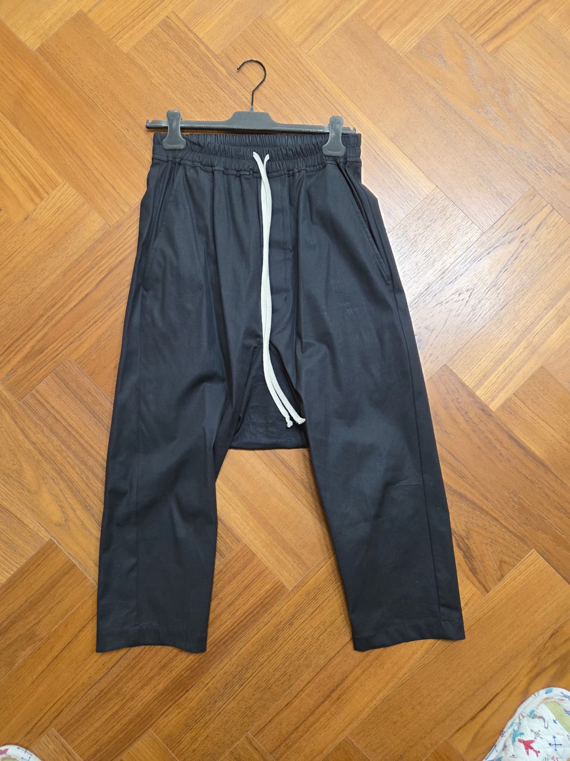 릭오웬스 드로우스트링 배기핏 팬츠 블랙 상품이미지1