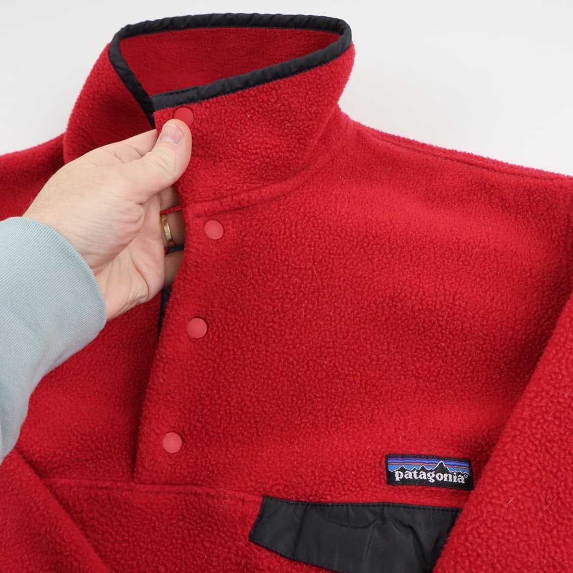 90s 파타고니아 신칠라 스냅-T 레드/네이비 자메이카 상품이미지3