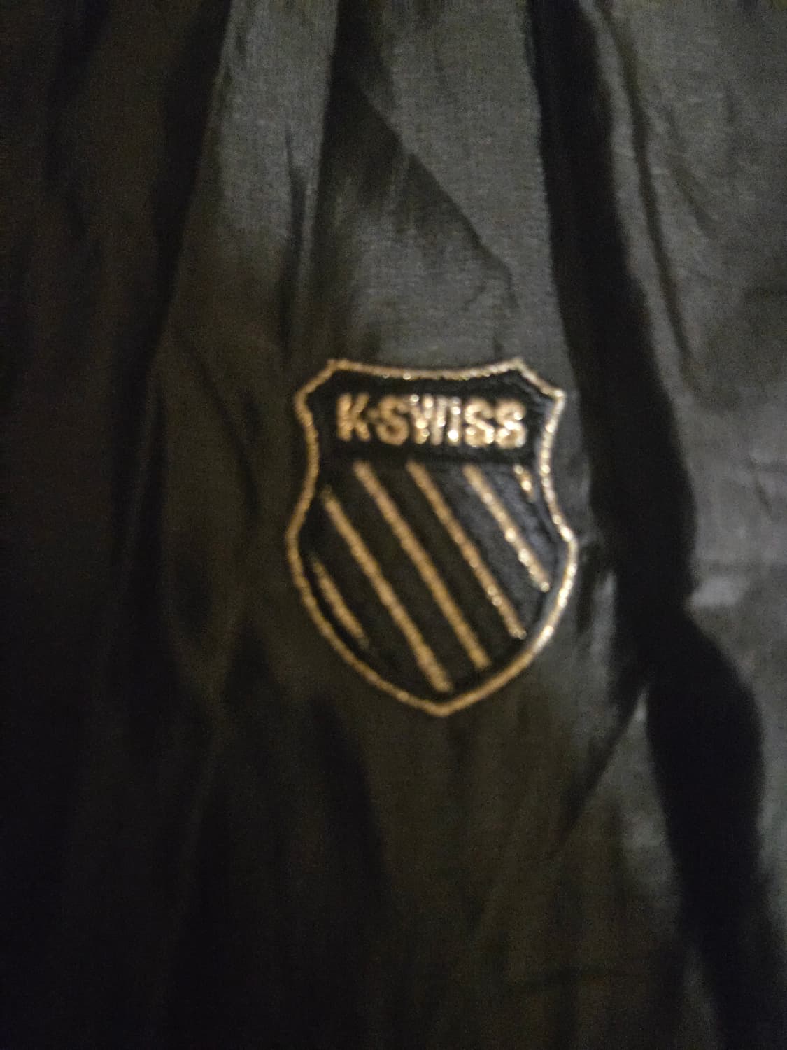 Y2k  반팔 후드  바람막이 블랙골드 K Swiss 95size 상품이미지3