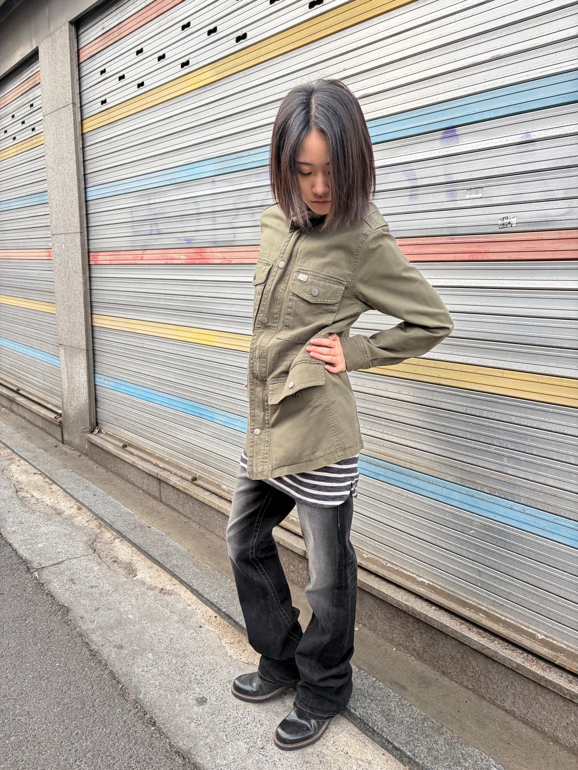 Diesel 카키 밀리터리 필드 자켓 상품이미지1