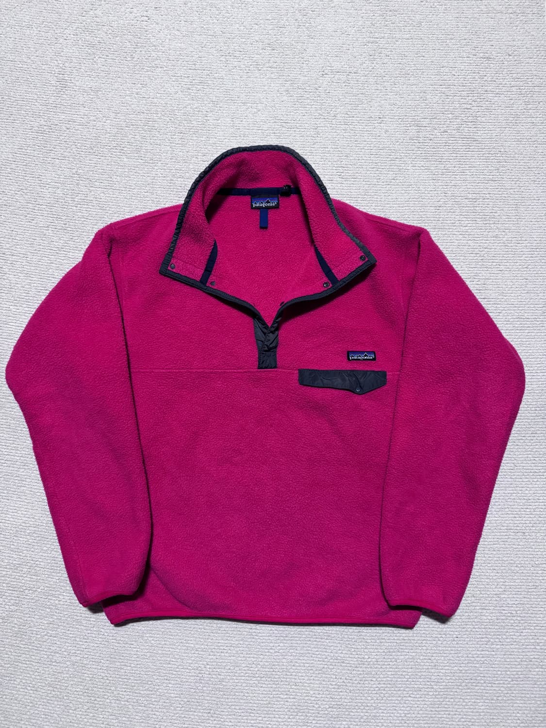 90s USA 파타고니아 신칠라 스냅티 핑크 L 상품이미지1