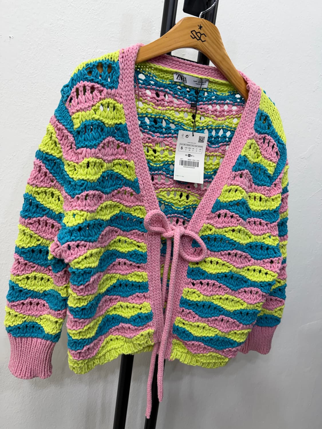 새제품) 자라 컬러풀 크로셰 니트 가디건 S 상품이미지2