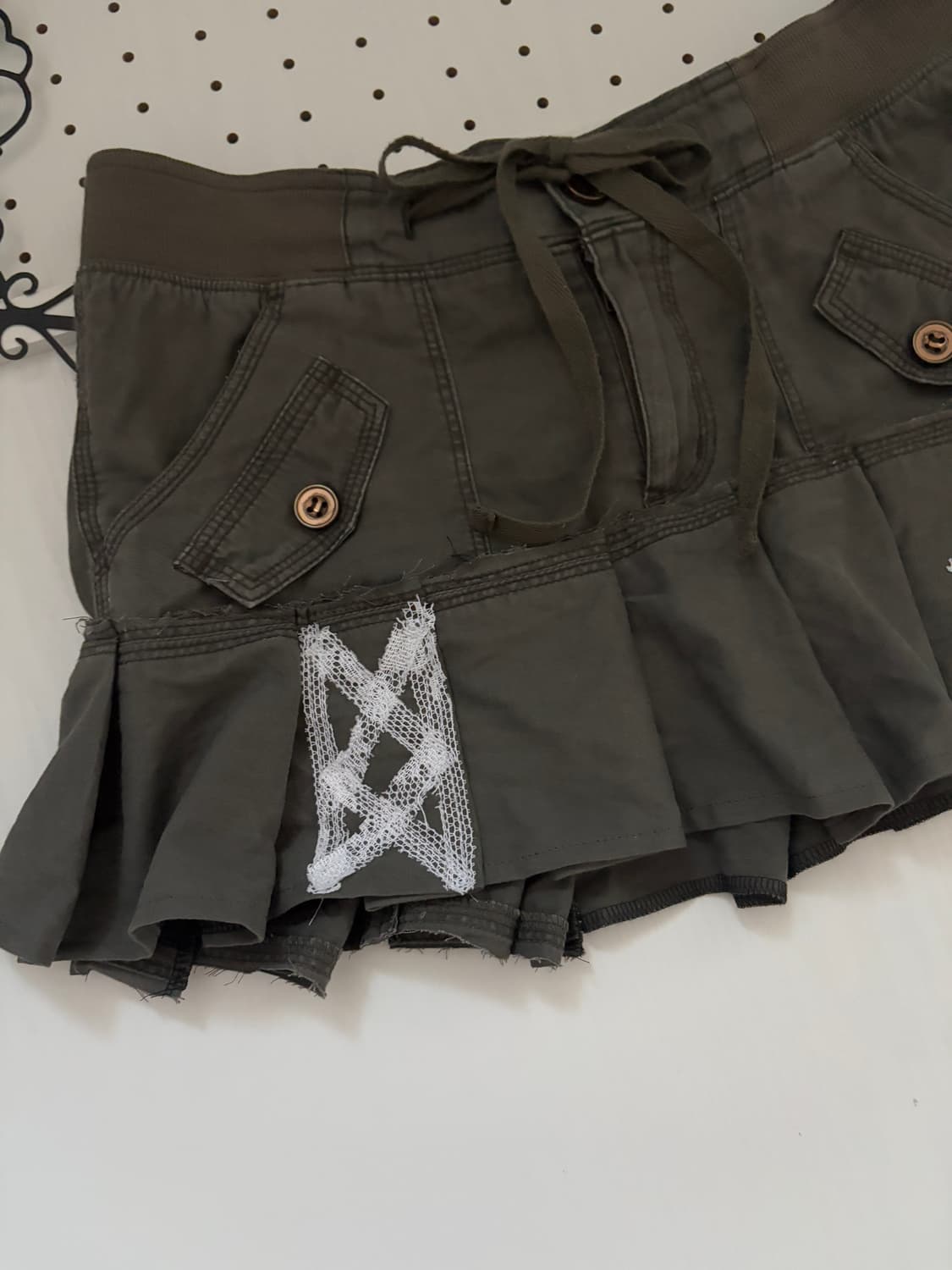 • hurtremake khaki lace cross patch plea 상품이미지2