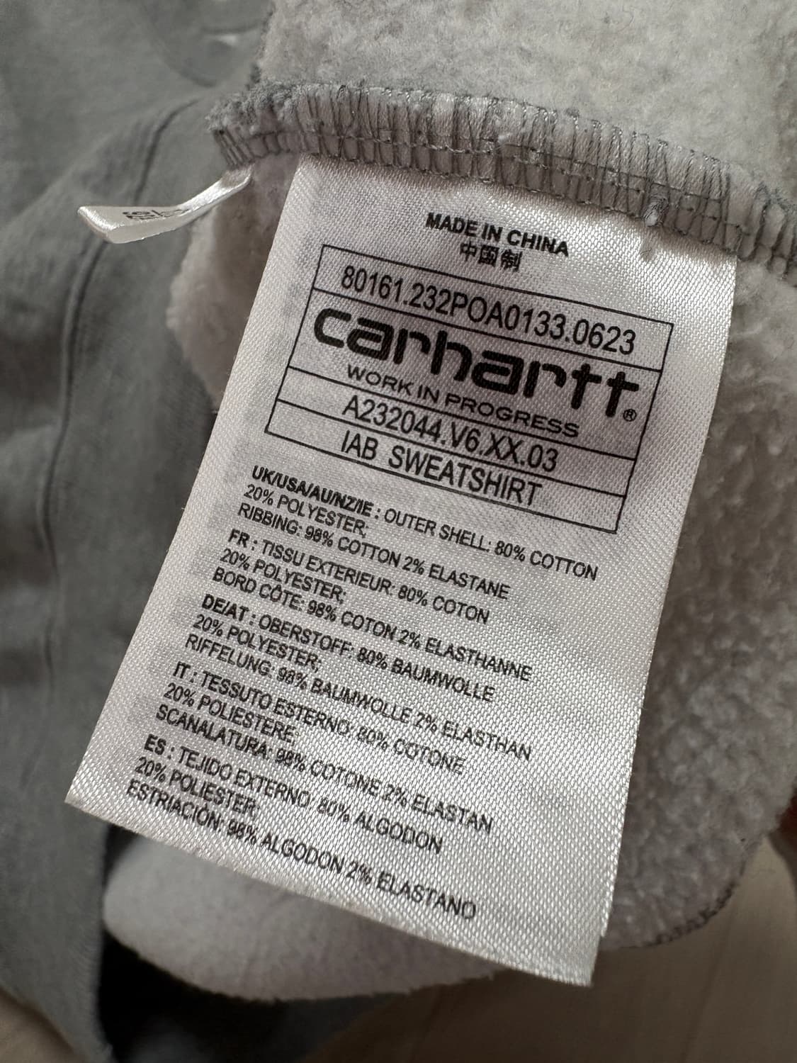 칼하트 wip 아이앱 스튜디오 콜라보 맨투맨 상품이미지3