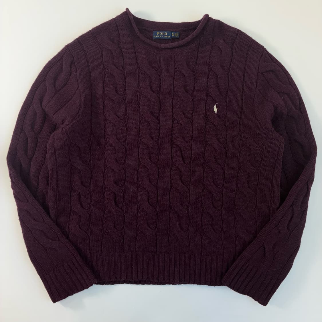 Polo  폴로 랄프로렌 자수 메리노울 꽈배기 니트  상품이미지1