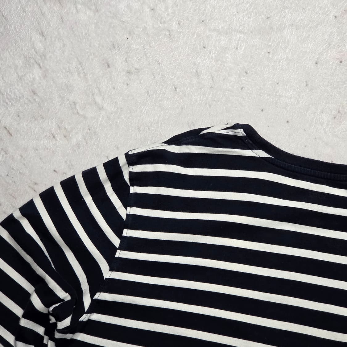 빈티지 블랙 화이트 단가라 롱슬리브 상품이미지5