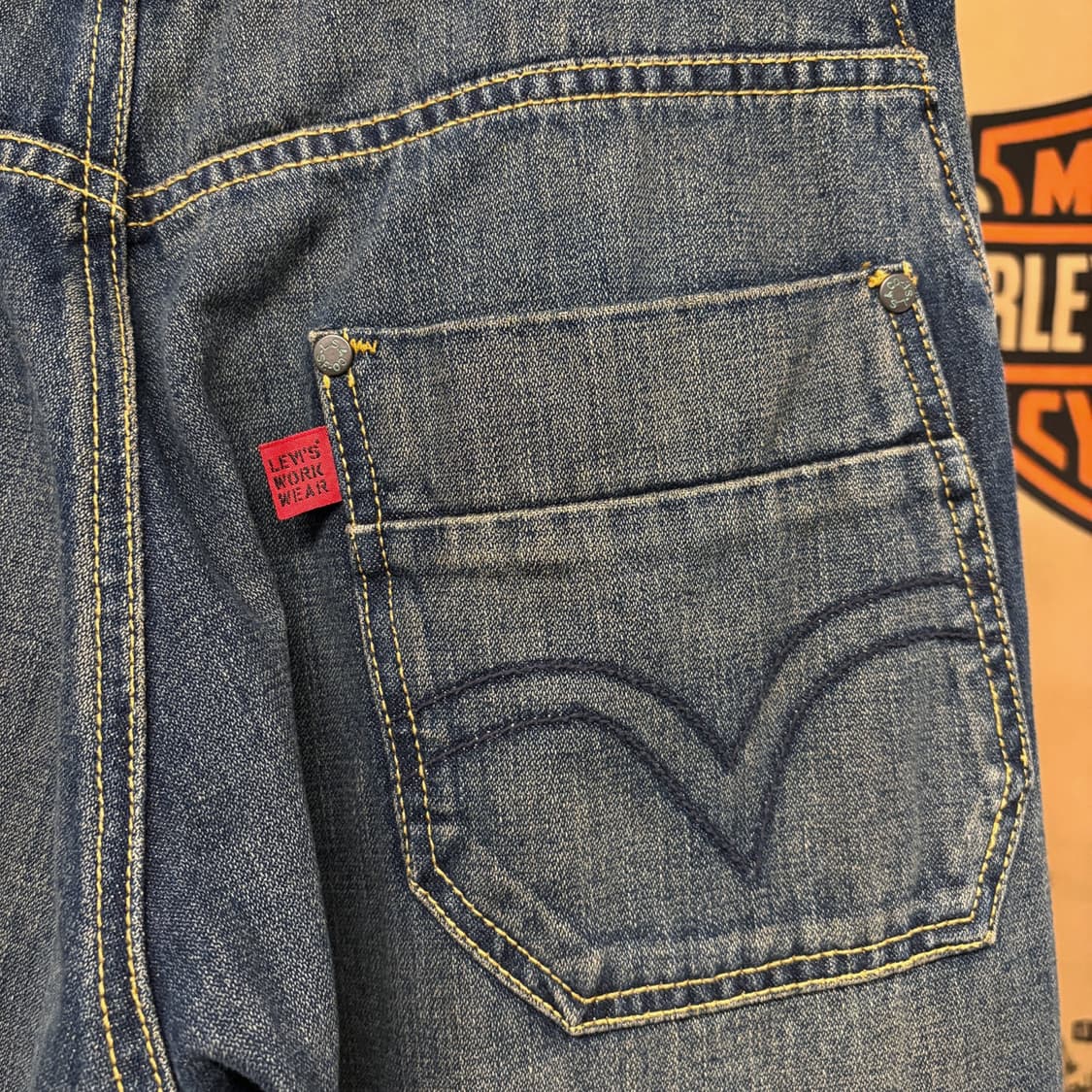 00s 리바이스 워크웨어 라인 빈티지워싱 부츠컷 데님팬츠 N185 상품이미지6