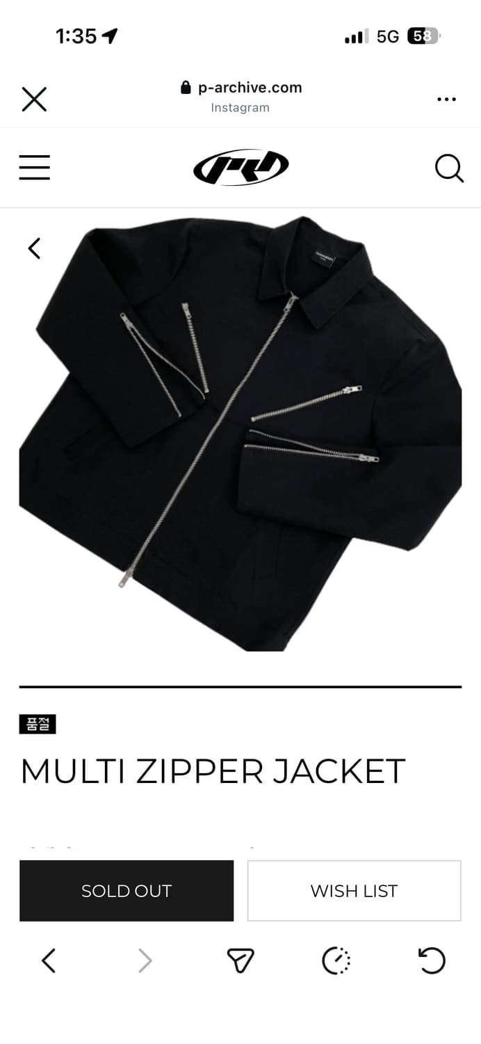 permanent archive multi zipper jacket 상품이미지1