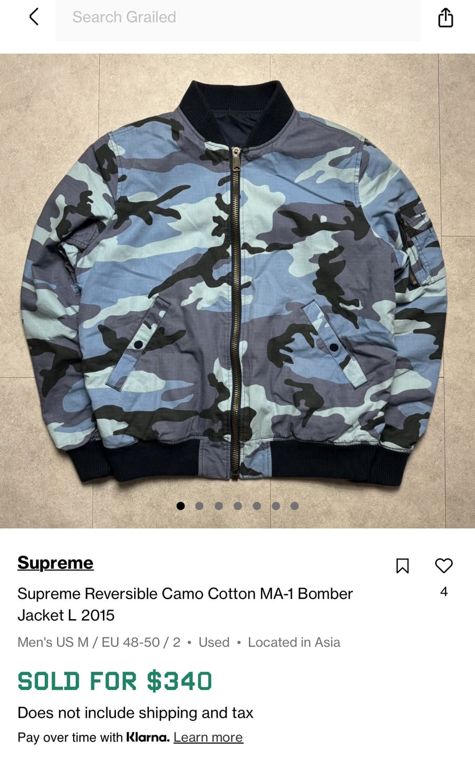 슈프림 2015 양면 마원 봄버 자켓 Supreme MA-1 상품이미지2