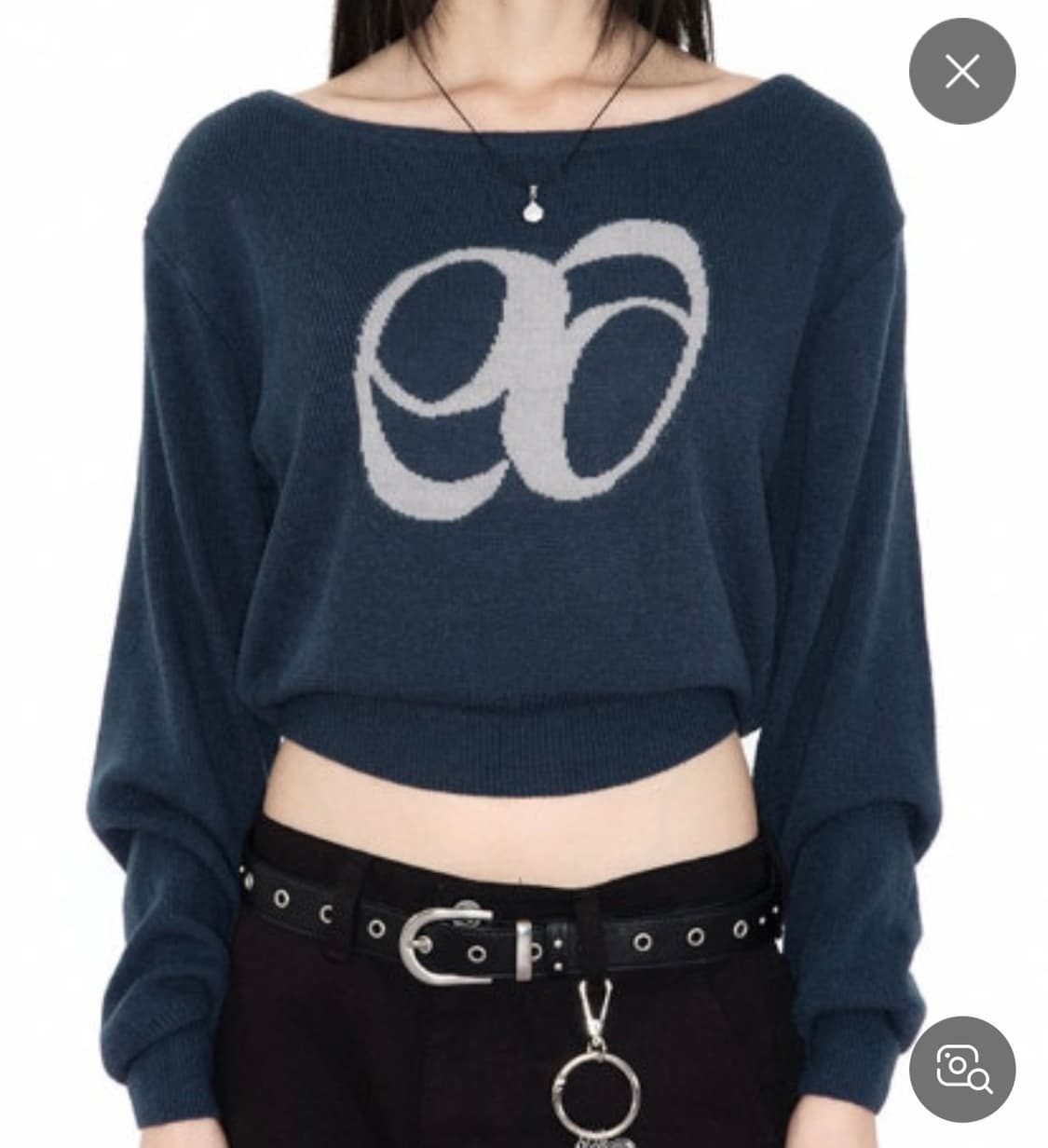 [애즈온] 보트넥 니트 (blue) 상품이미지2