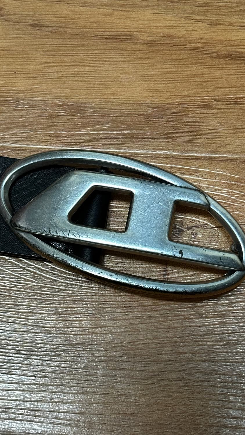 디젤 B-1DR 레더 벨트 D 버클 블랙(80) 상품이미지3