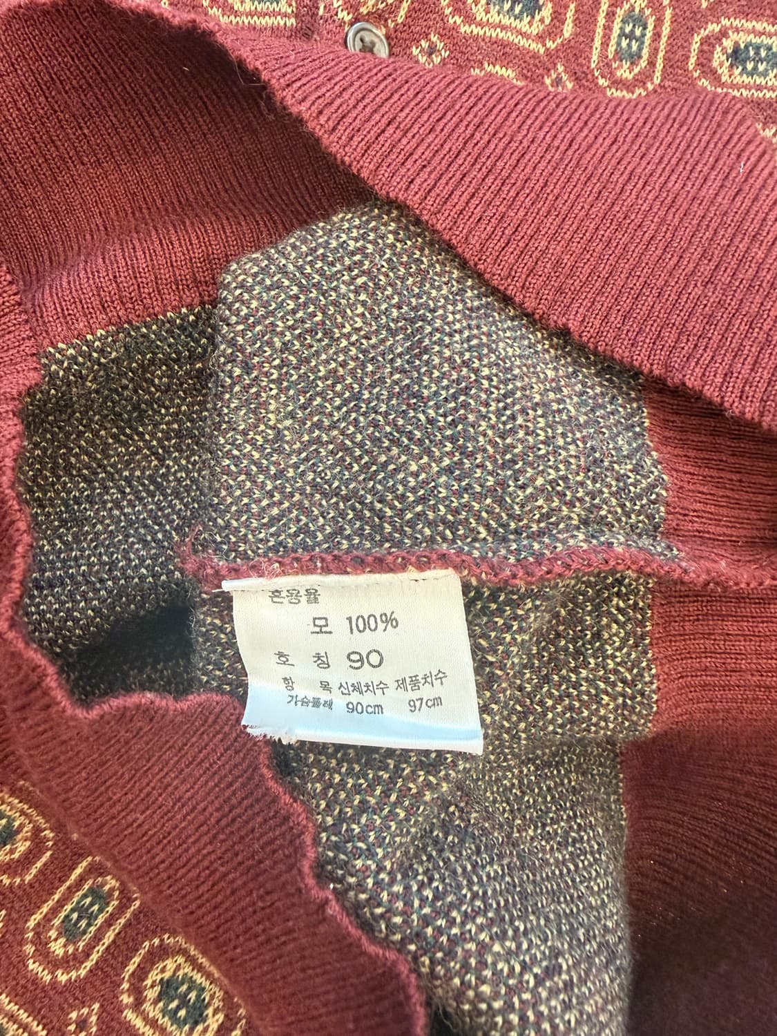 80s 폴로 랄프로렌 카라 울 니트 상품이미지6