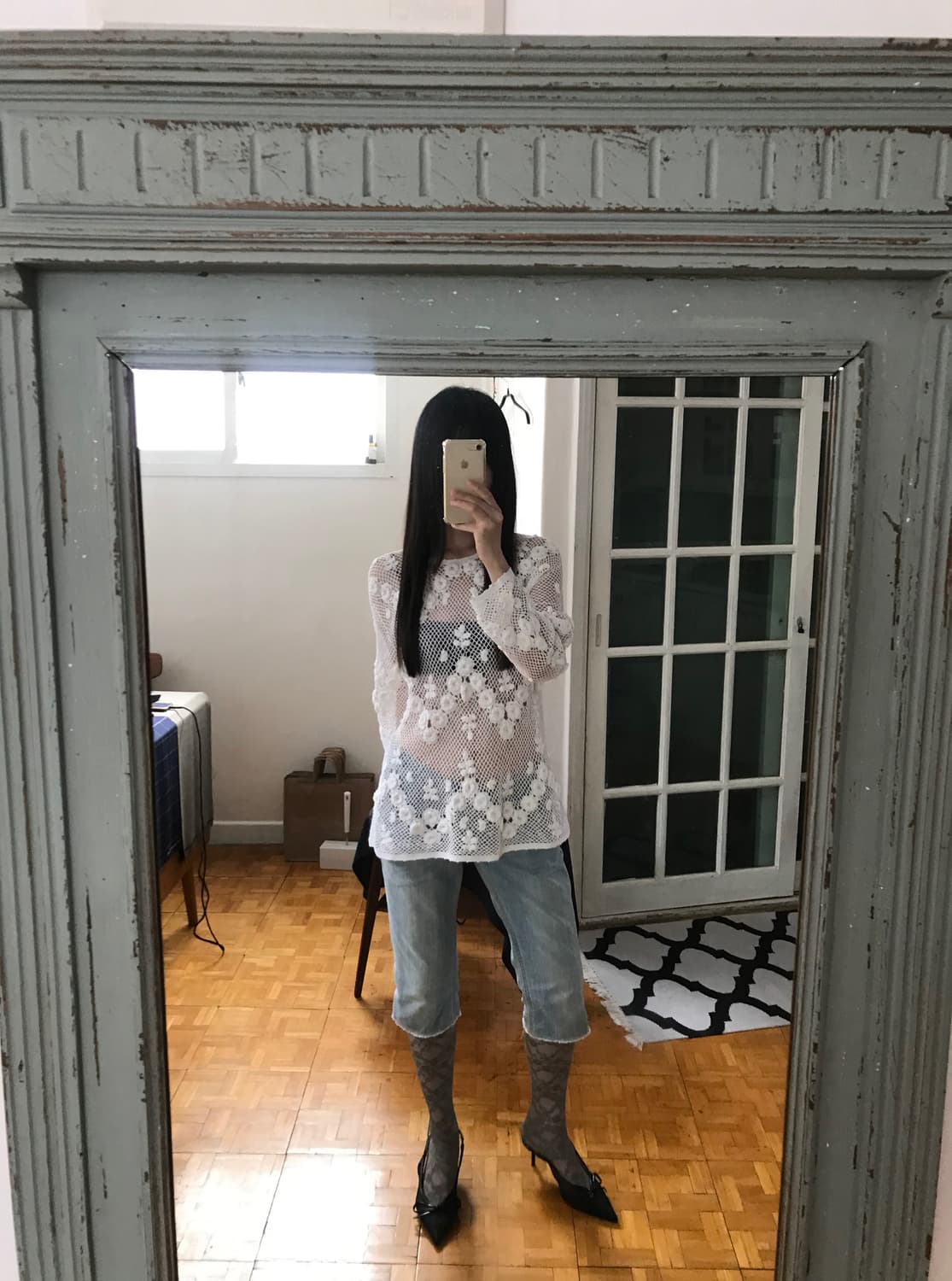 vintage flower net knit  상품이미지8