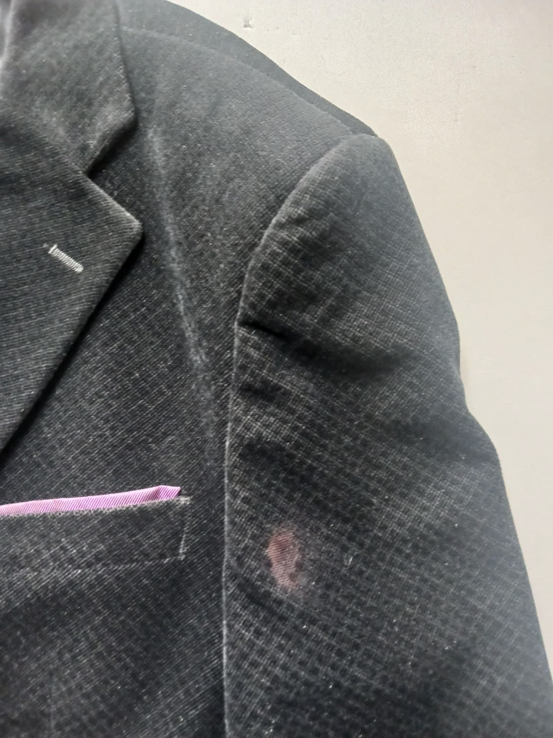 [L] 지지아노 옴므 체크 벨벳 블레이저 자켓 상품이미지3