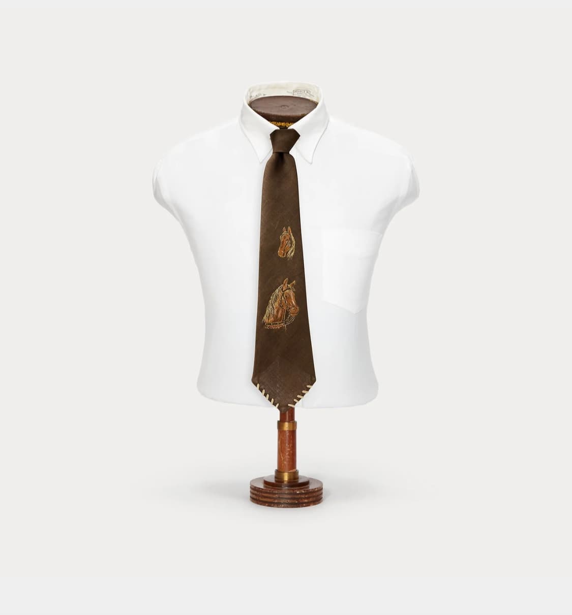 더블알엘 rrl 핸드메이드 홀스프린트 리넨 타이 상품이미지1