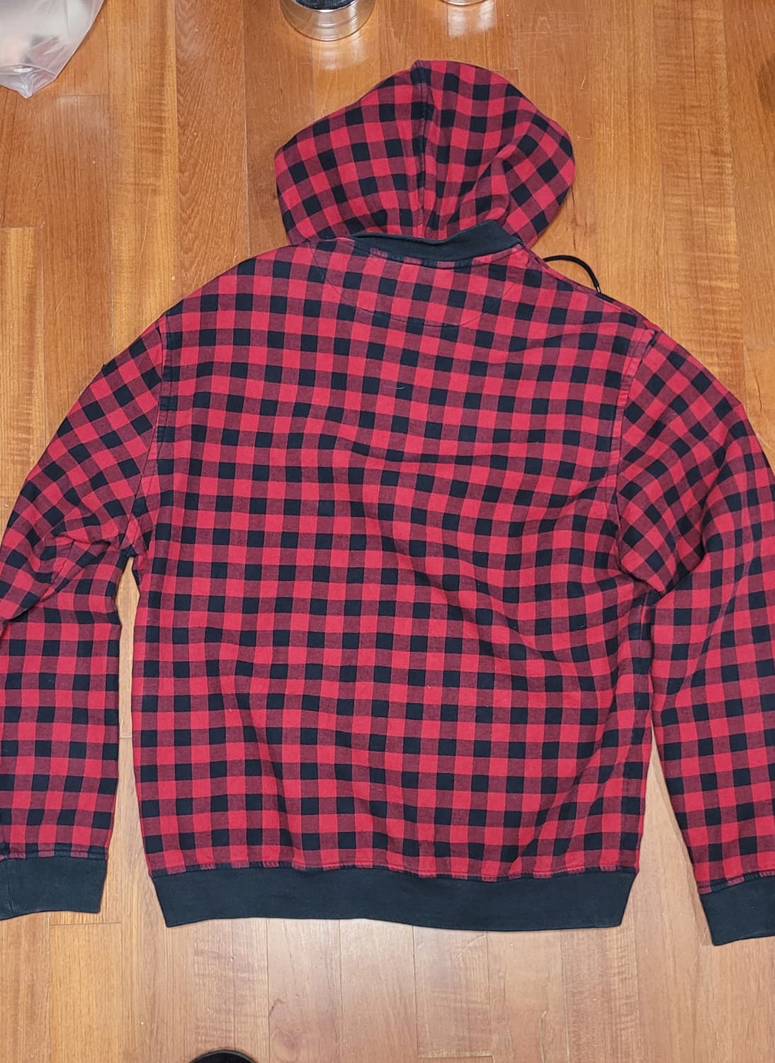 폴로 랄프로렌 레드 체크 후드 자켓 L 상품이미지4