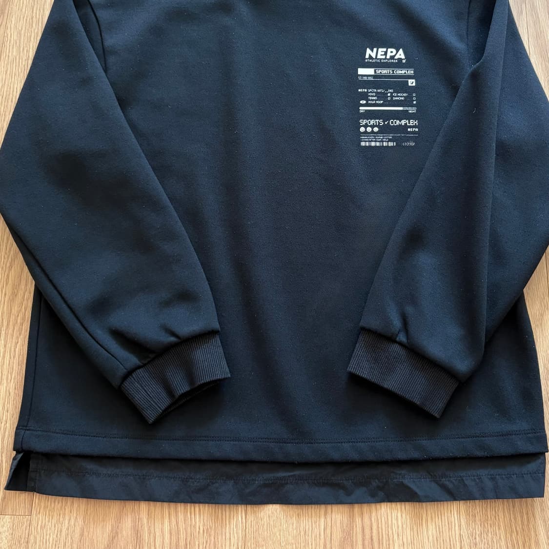 네파 블랙 맨투맨 키즈 155 티셔츠 상품이미지3