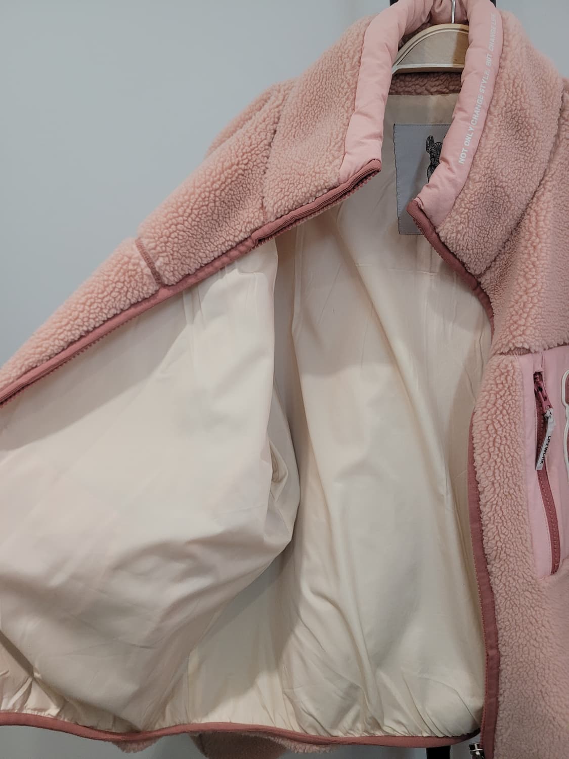 라이프워크 뽀글이 플리스 핑크 점퍼 S사이즈 상품이미지8