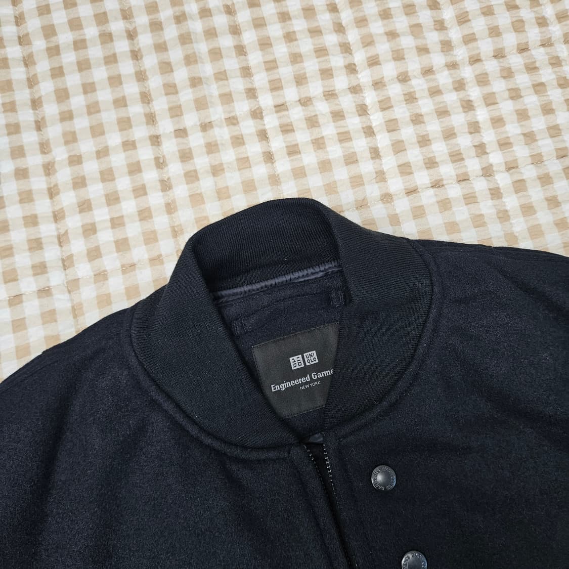 미착용 유니클로X엔지니어드 가먼츠 퍼프테크 블루점퍼 남자100~105 상품이미지4