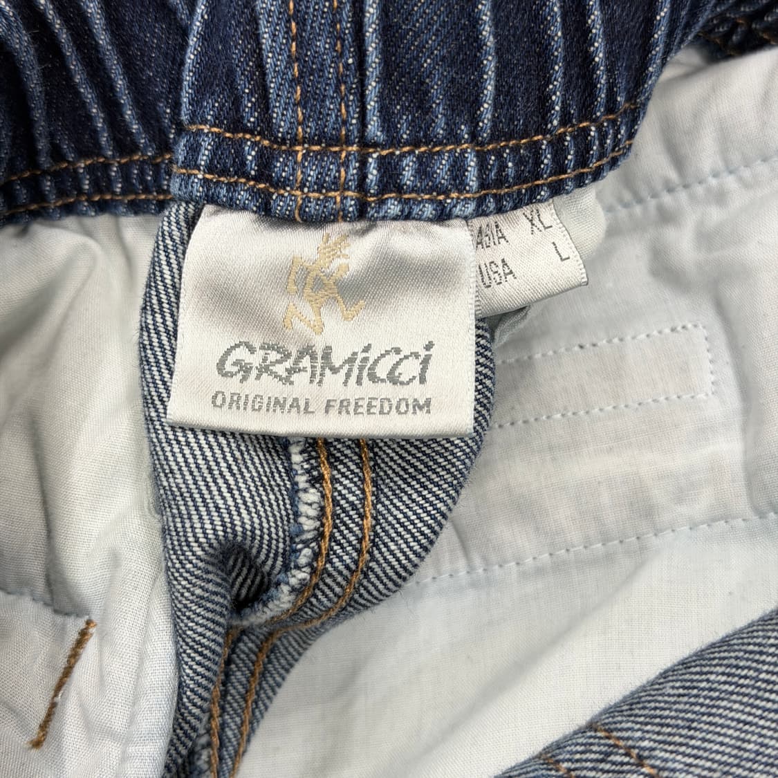 그라미치 벨트 루즈 테이퍼드 데님팬츠 바지 XL 상품이미지3