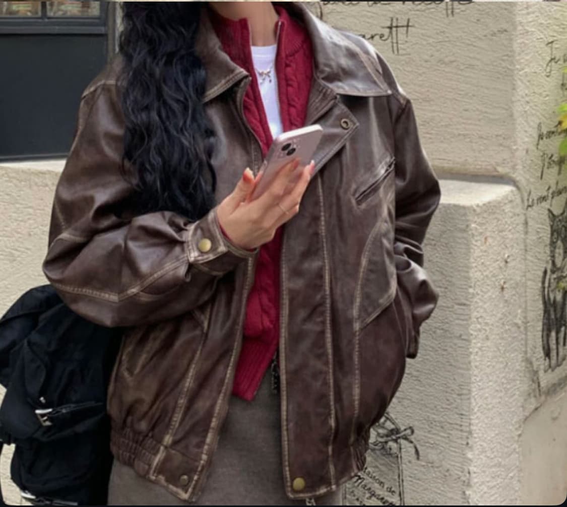 페일제이드 레더패디드 봄버 자켓 상품이미지1