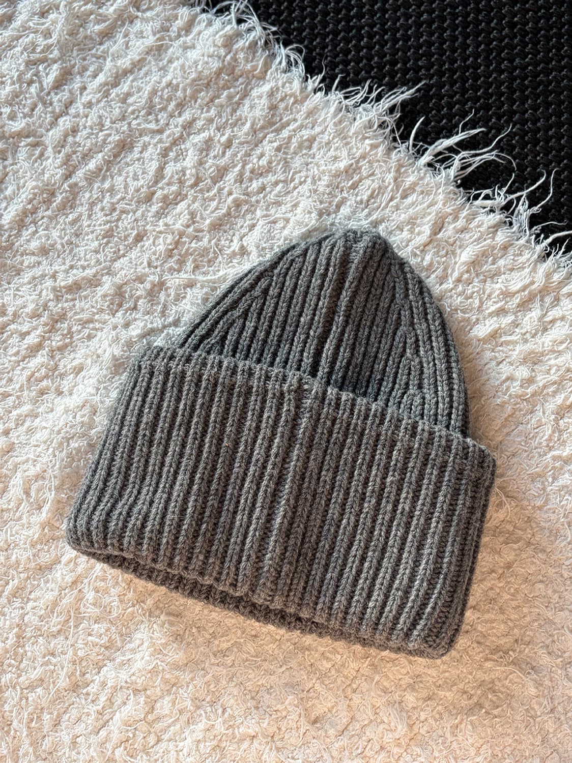 아크네 스튜디오 페이스 로고 비니 그레이 상품이미지5