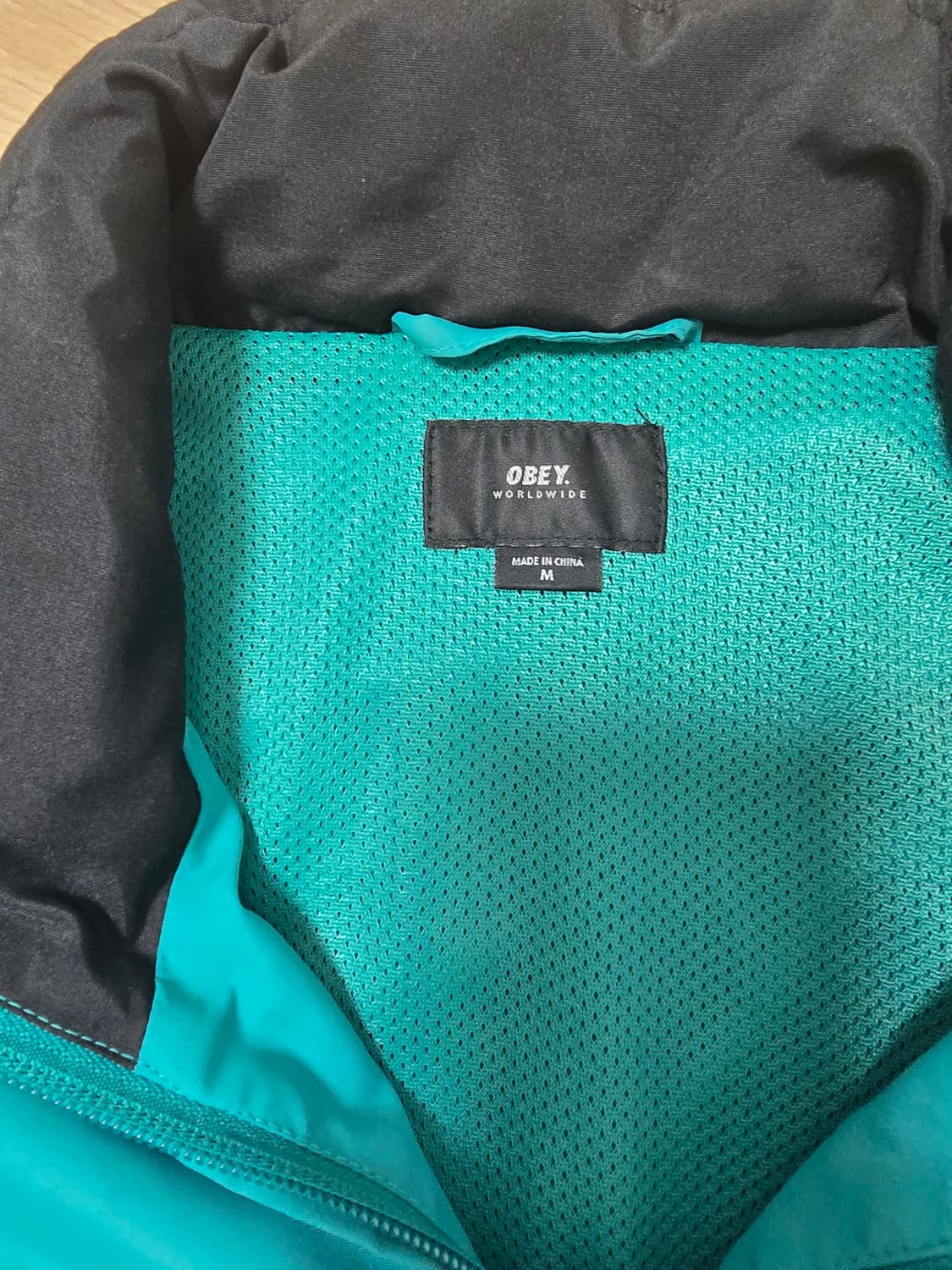 오베이 청록색 아노락 점퍼 상품이미지3