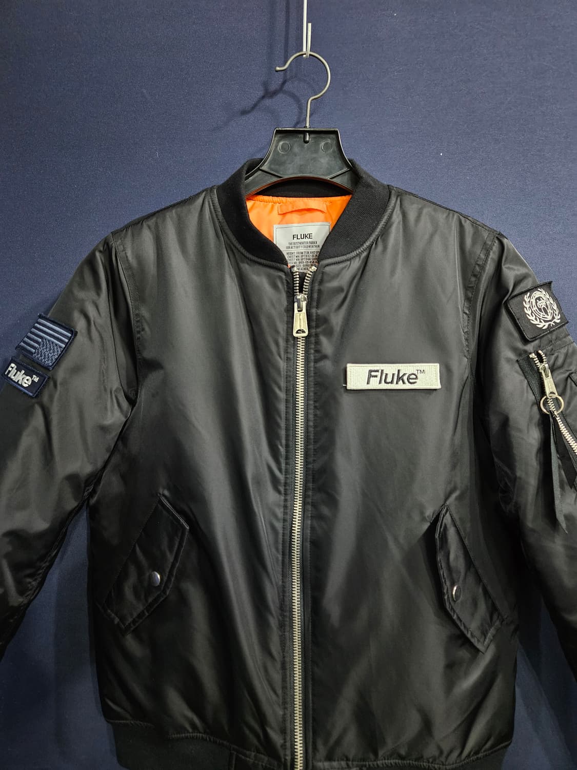 플루크 블랙컬러 남성 슬림핏 95 항공점퍼 패딩  상품이미지8