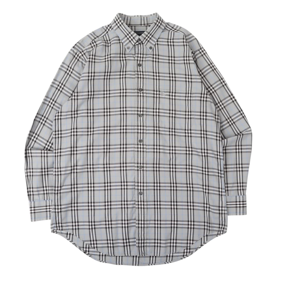 버버리 그레이 노바체크 포켓 로고 셔츠 상품이미지1