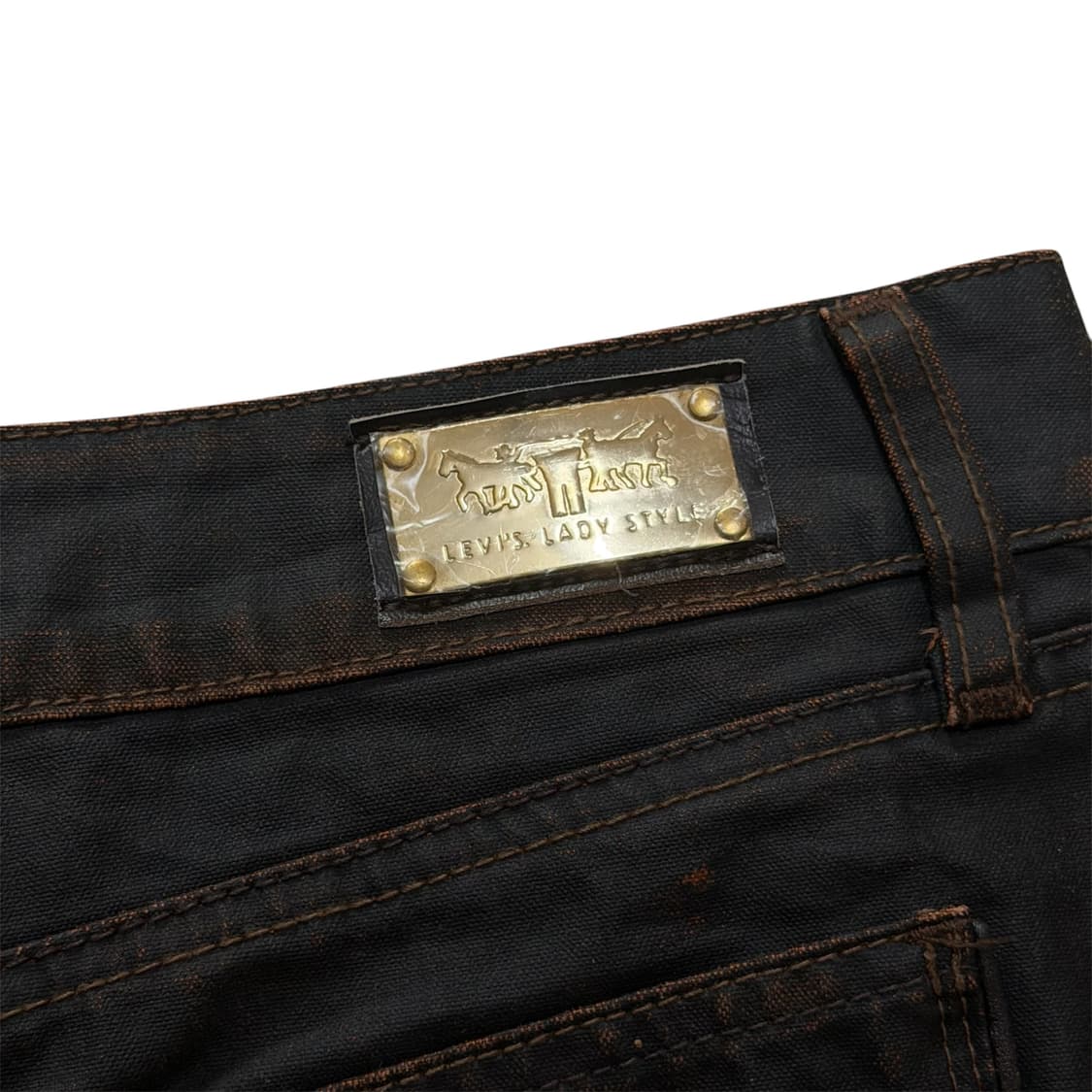 00s Levi's 락시크무드 코팅 버튼 스커트 상품이미지7