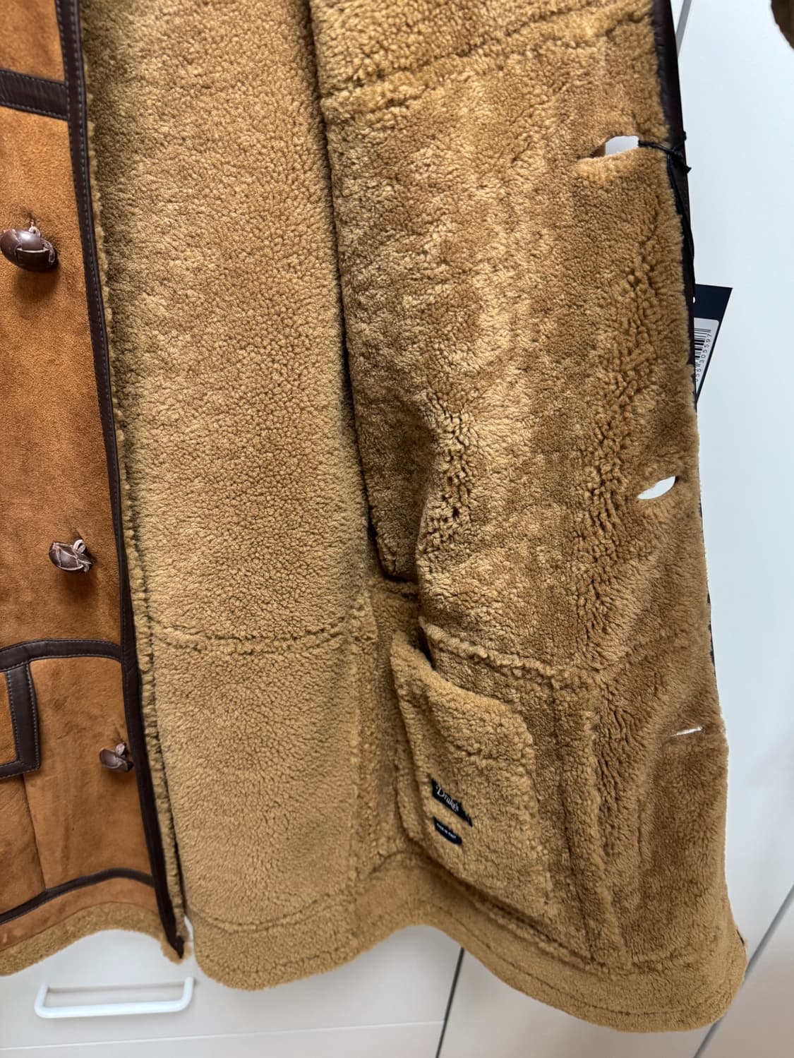 Drake's 드레익스 시어링 무스탕 코트 40 상품이미지5