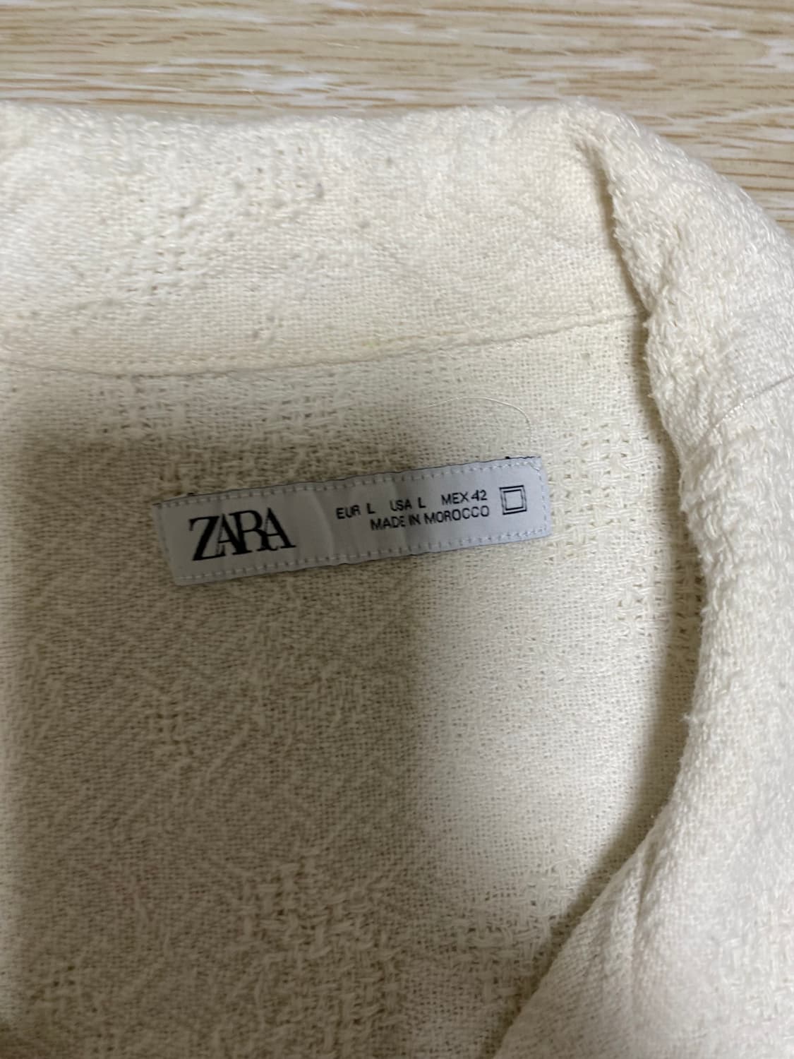 자라 반팔 오픈카라 셔츠 L 상품이미지3