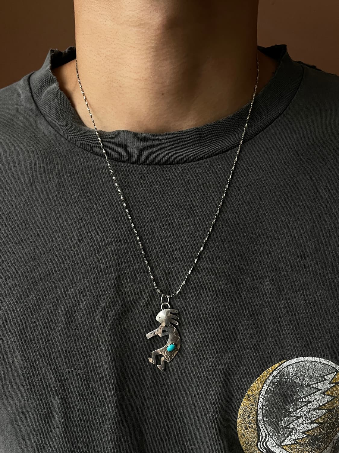 Navajo 925 Silver Kokopelli Necklace 상품이미지1