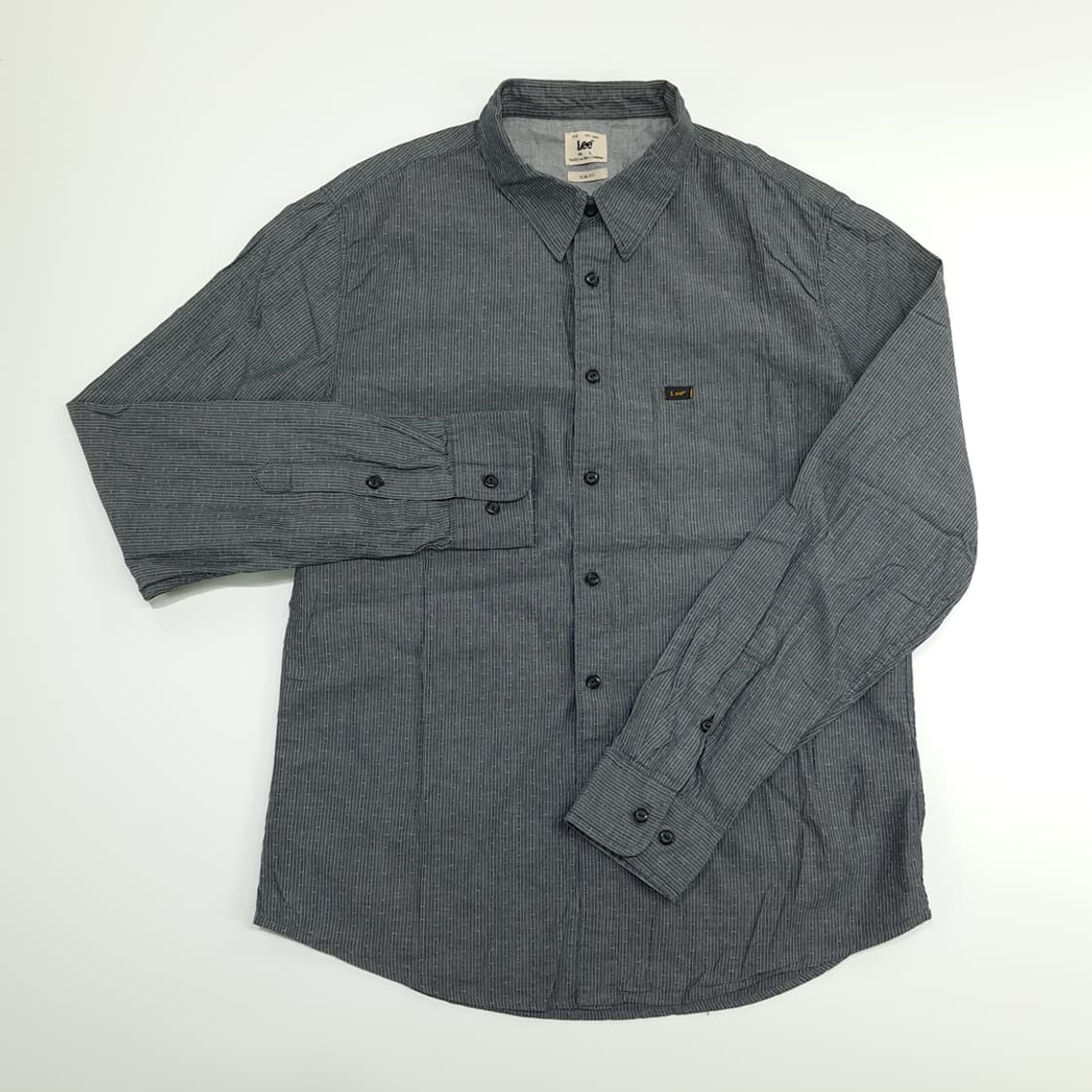 CN679 L LEE 리 도트 핀스트라이프 슬림핏 긴팔 셔츠 남방 상품이미지2