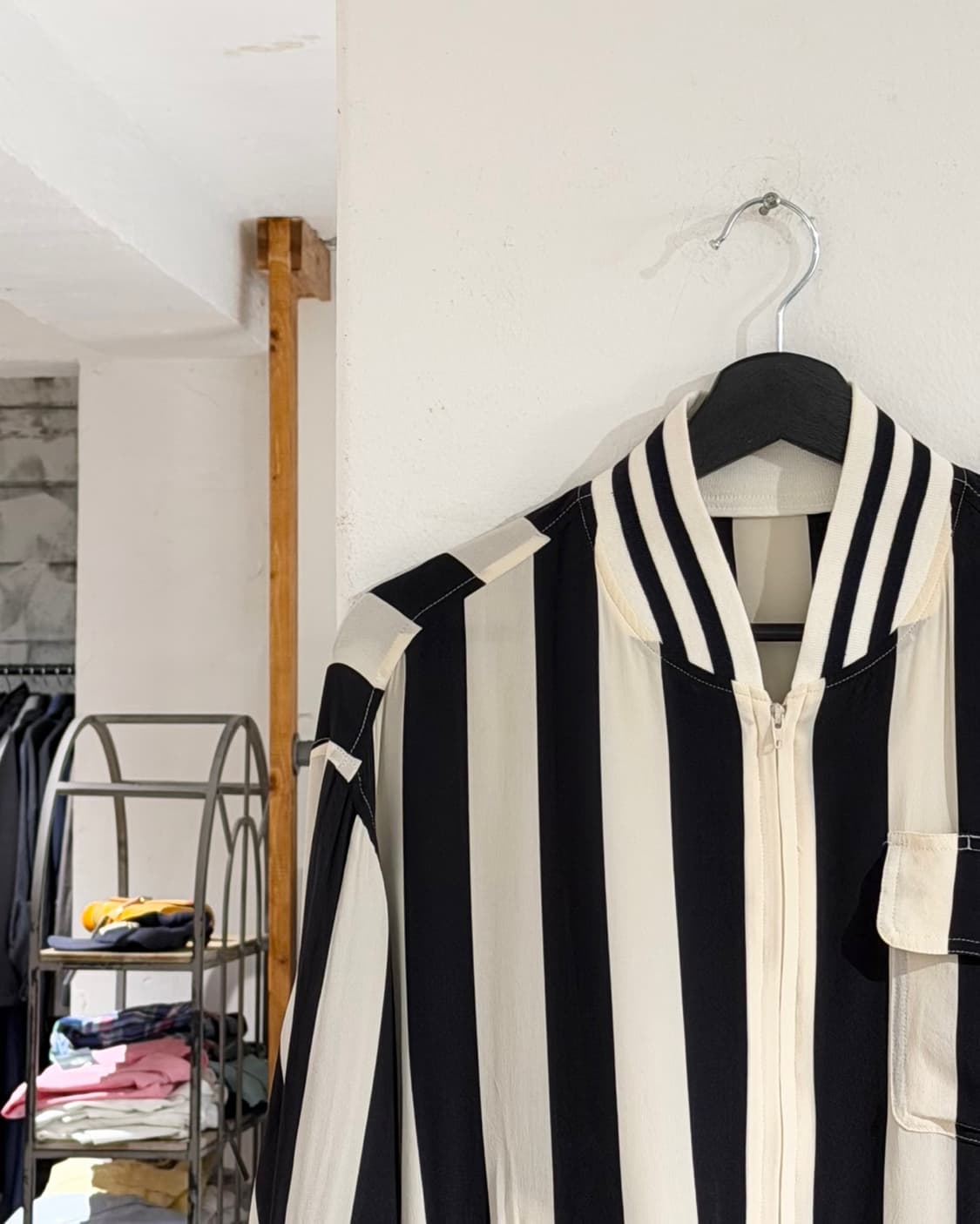 크리스찬 디올 몬슈어 스트라이프 새틴 블루종 자켓 상품이미지2