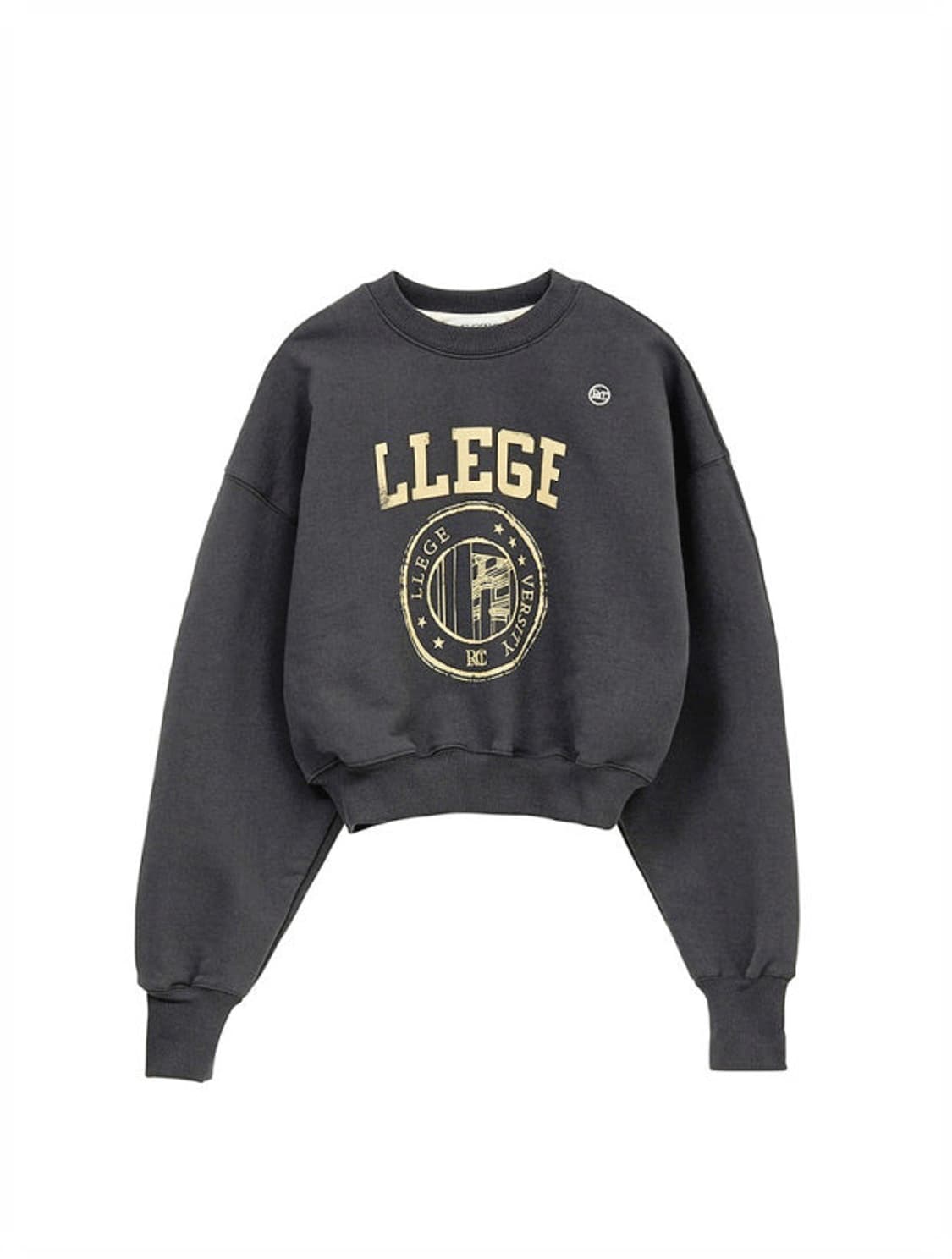 (F) 렉토 여성 크롭 맨투맨 차콜 상품이미지1