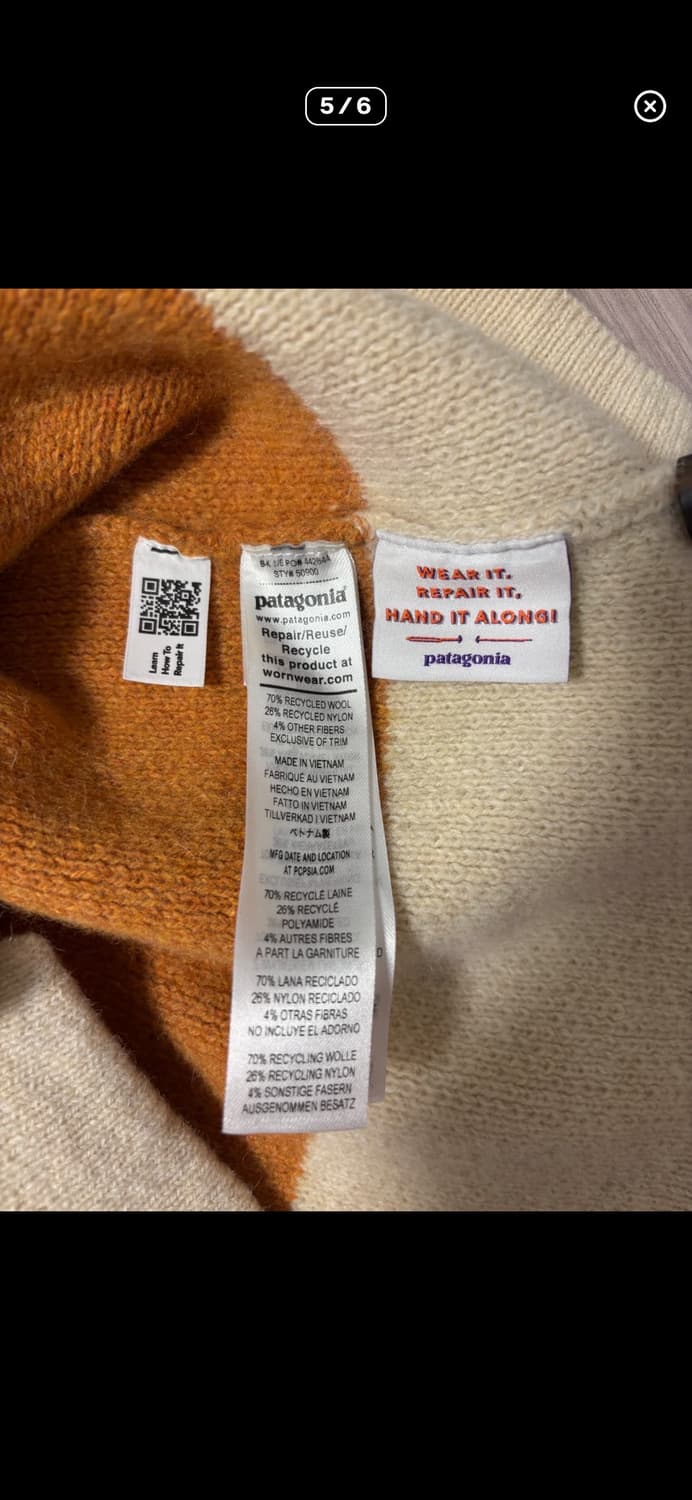 [S] 파타고니아 울 럭비 니트 50주년 상품이미지7