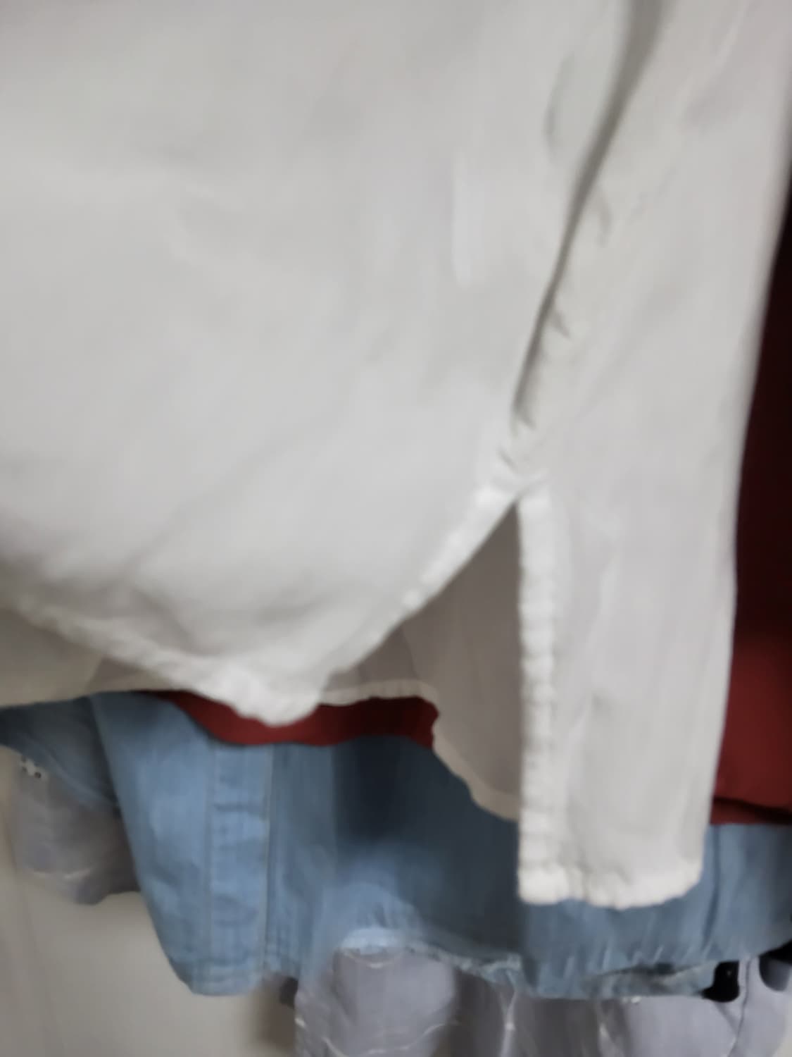 폴햄 얇은 여성 화이트 셔츠90 상품이미지5