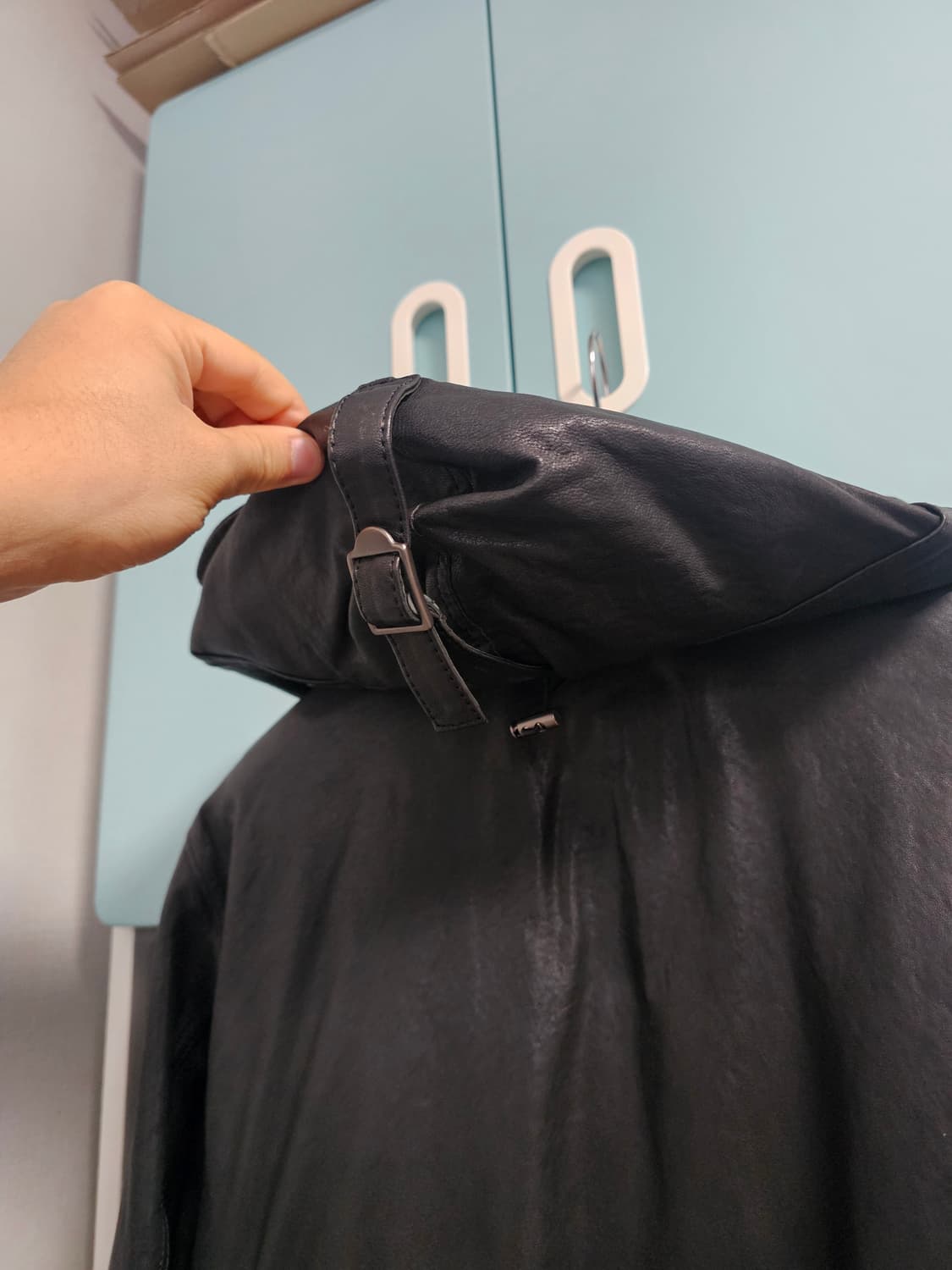 정품 CP Company 고글 후드 가죽 퀄팅 자켓  패딩 패디드 상품이미지10