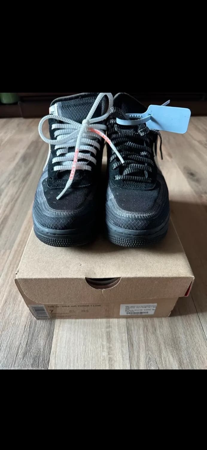 나이키 오프 하이트 에어 포스 로우 v2 블랙 화이트 상품이미지3